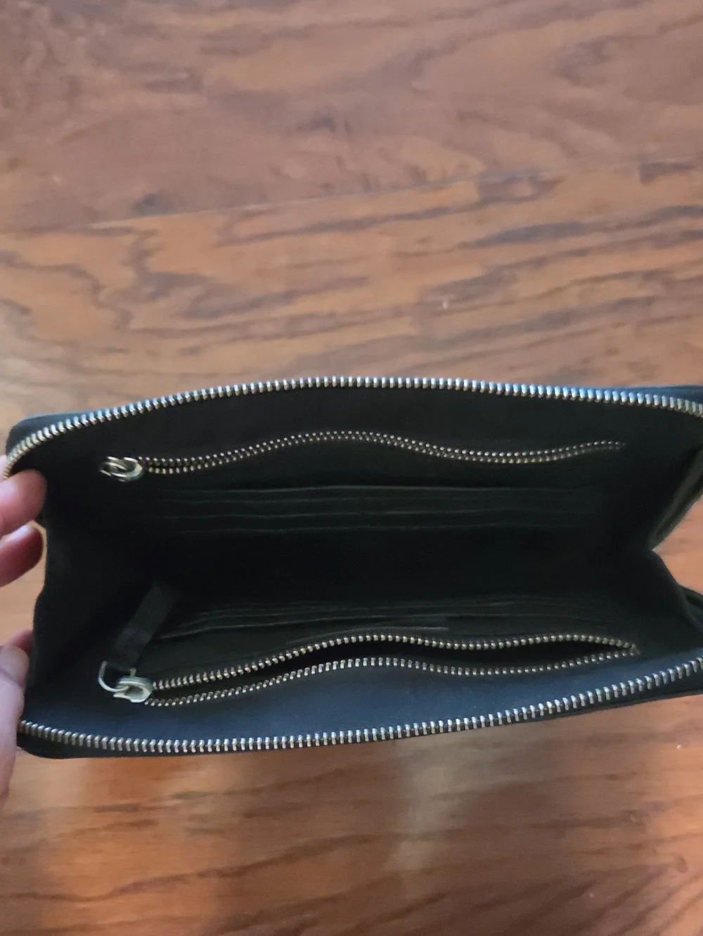 Free People Leather Clutch With White Embroidery